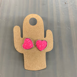 Druzy Heart Earrings