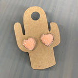 Druzy Heart Earrings