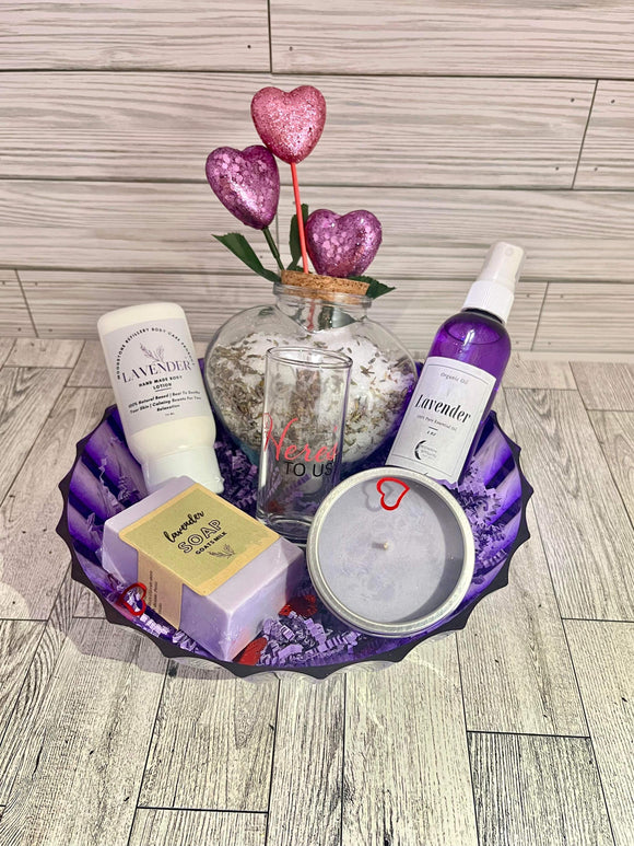 Lavender Valentine’s Gift Basket