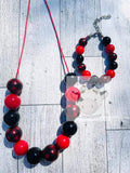 Matching Bubblegum bead necklace/bracelet
