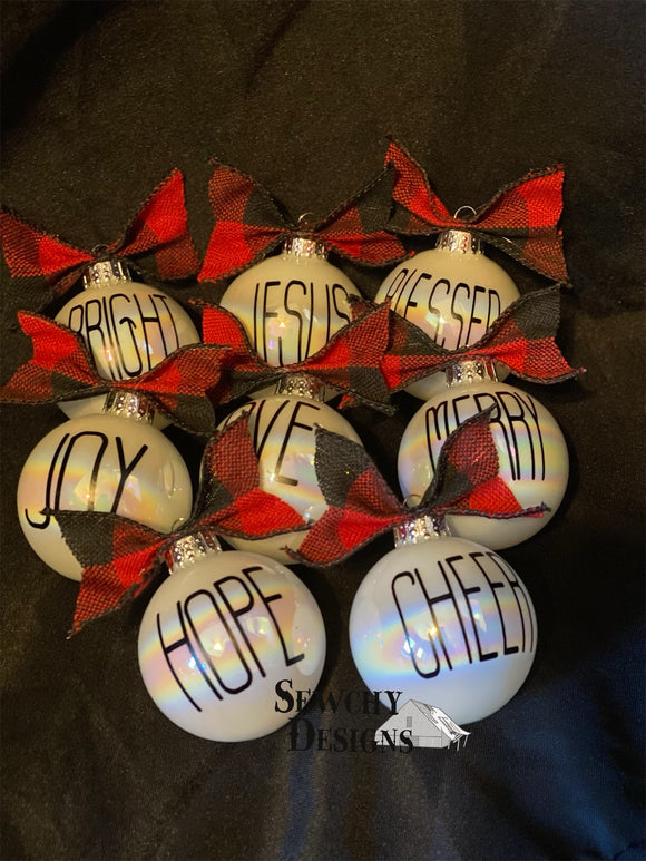 2.5” Glass Ornaments
