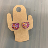 Druzy Heart Earrings