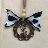Monogram Car Charm