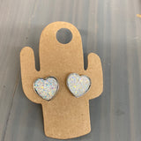 Druzy Heart Earrings