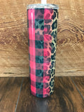 Leopard/Buffalo Plaid Ombré