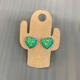 Druzy Heart Earrings