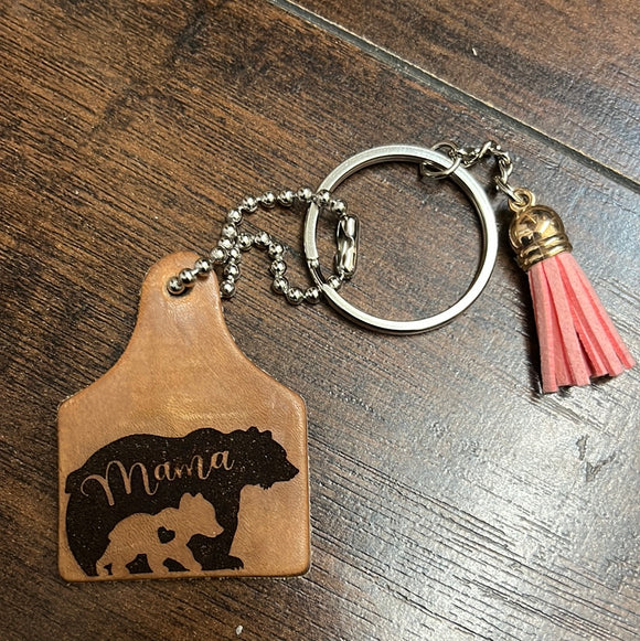 Mama Leather Keychain