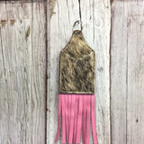 Hide and Leather Card Keychain
