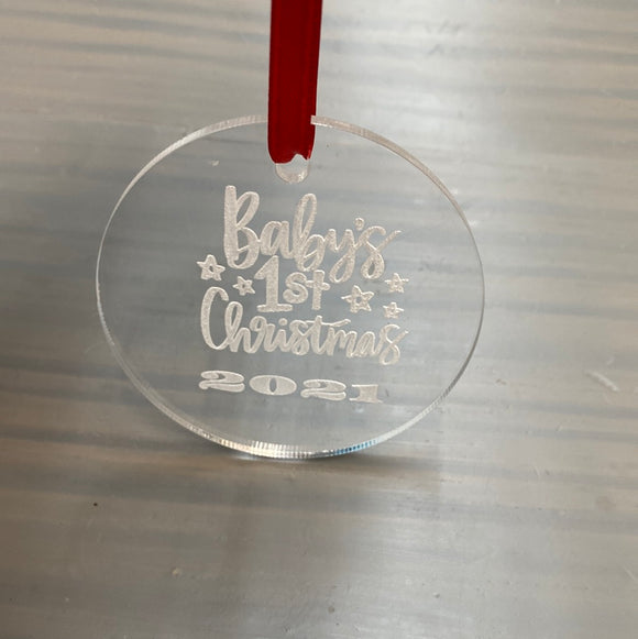 Small Round Etched Ornament