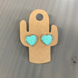 Druzy Heart Earrings