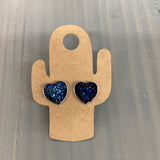 Druzy Heart Earrings