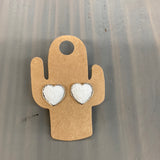 Druzy Heart Earrings