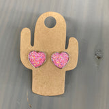 Druzy Heart Earrings