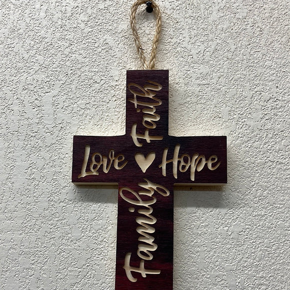 Love, Faith, Hope Cross
