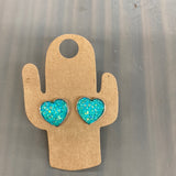 Druzy Heart Earrings