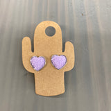 Druzy Heart Earrings