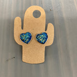 Druzy Heart Earrings