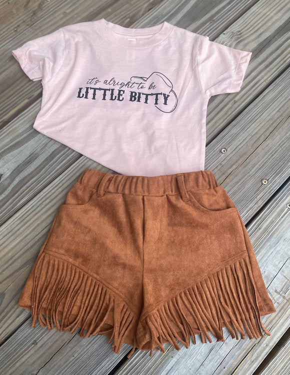 Itty Bitty Suede Shorts Set