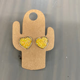 Druzy Heart Earrings