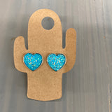 Druzy Heart Earrings