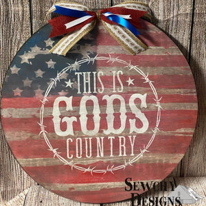Gods Country Door Hanger