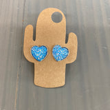 Druzy Heart Earrings