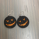 Wooden Halloween Earrings